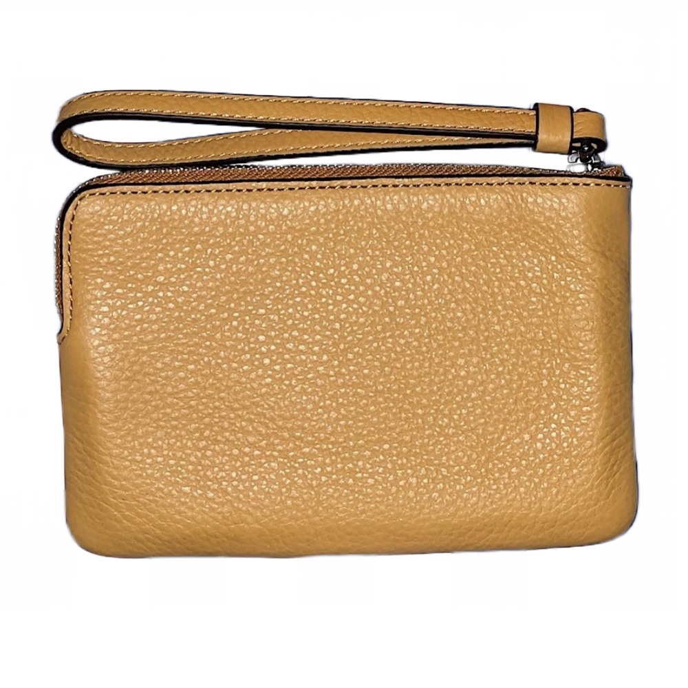SOLD ‼️ Coach NWT Honeycomb Leather Corner Zip Wristlet Horse Carriage Wallet - Picture 2 of 7